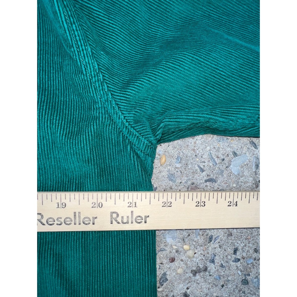 Corridor New York Mens Emerald Green Corduroy Button Down Shirt Size M Pocket - Picture 6 of 11